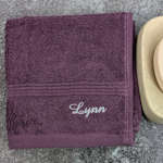 Personalised Flannel Small Script Embroidered Face Cloth
