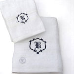 Olde English Initial Towel Set Monogrammed Bath and Hand Towels Gift