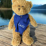 Personalised Teddy Bear Wearing A Personalised Scarf
