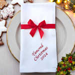 Personalised Dinner Napkins Large Luxury Embroidered Cloth Napkin
