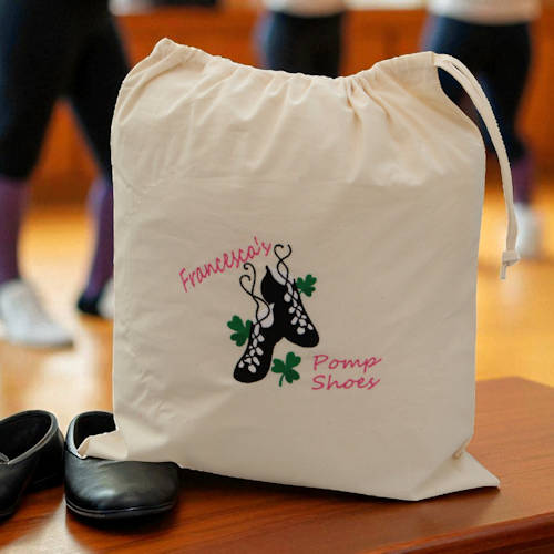 Personalised Shoes Bag Irish Pomp Dance Bag Embroidered Personalised Shoes Bag Irish Pomp Dance Bag Embroidered