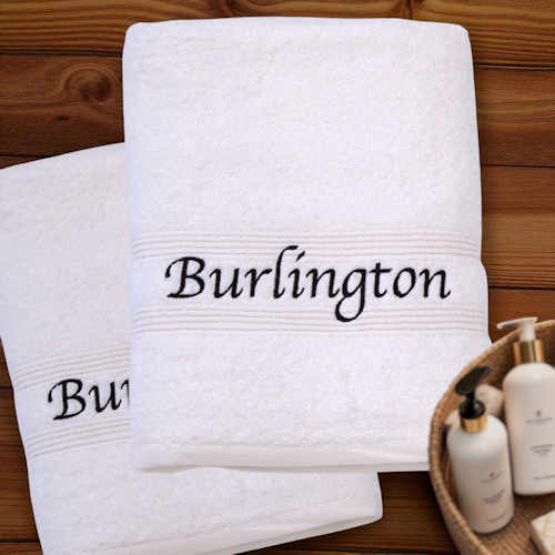 AirBnB Hotel Towel Set Pair of White Bath Towels
