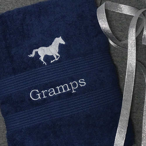 Horse Personalised Towel Egyptian Cotton Bath Towels